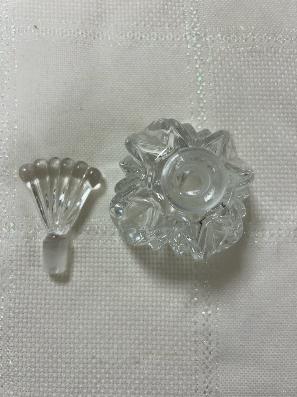 Clear Glass Decorative Perfume Bottle - Clear image 3